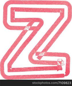 letter z lowercase vector illustration