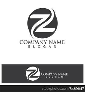 Letter Z number 2 logo icon vector illustration design template 
