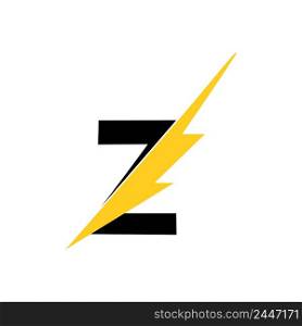 Letter Z Power energy icon vector design