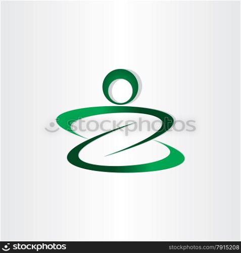letter z shape man icon stylized design