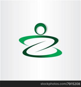 letter z shape man icon stylized design