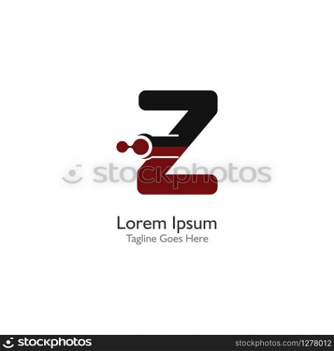 Letter Z with Antom Creative logo or symbol template design