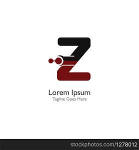 Letter Z with Antom Creative logo or symbol template design