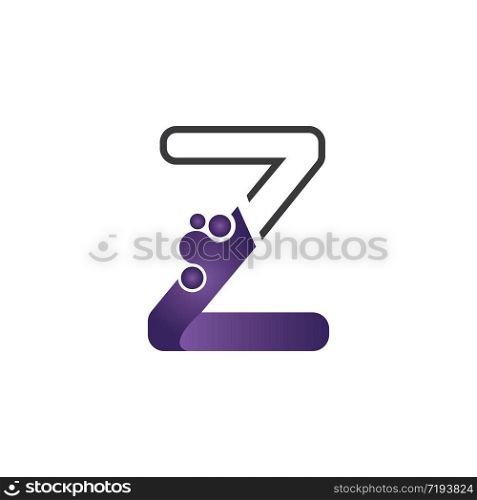 Letter Z with circle concept logo or symbol creative design template