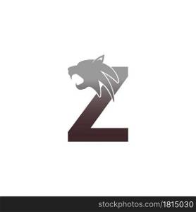 Letter Z with panther head icon logo vector template