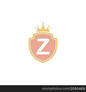 Letter Z with shield icon logo design illustration vector