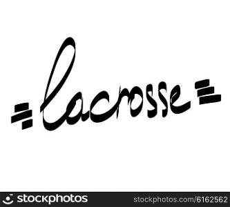 Lettering lacrosse . Vector illustration