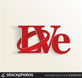 Lettering LOVE. For themes like Mother&rsquo;s Day, Valentine&rsquo;s Day, holidays. Vector illustration.