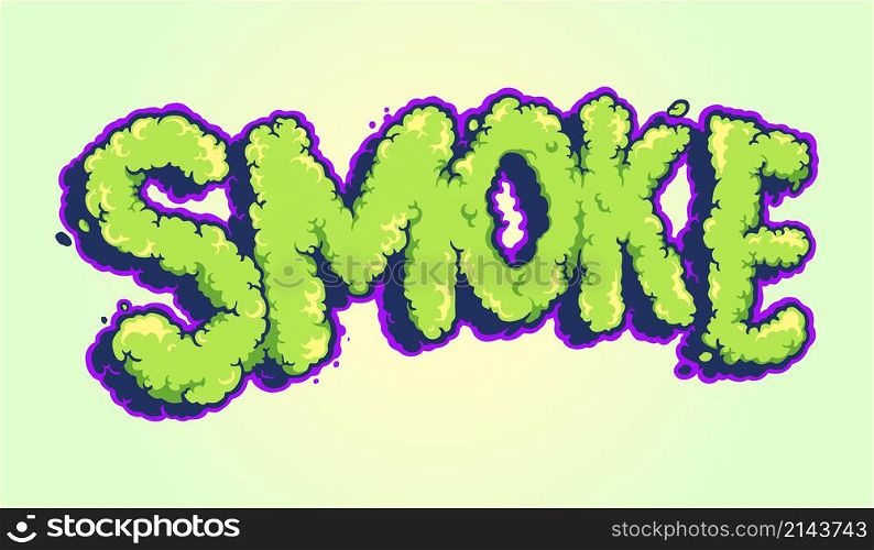 Lettering Smoke Typeface Pop art Vector illustrations for your work Logo, mascot merchandise t-shirt, stickers and Label designs, poster, greeting cards advertising business company or brands.