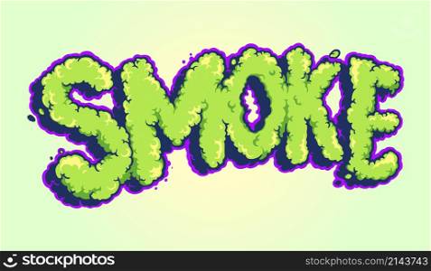 Lettering Smoke Typeface Pop art Vector illustrations for your work Logo, mascot merchandise t-shirt, stickers and Label designs, poster, greeting cards advertising business company or brands.