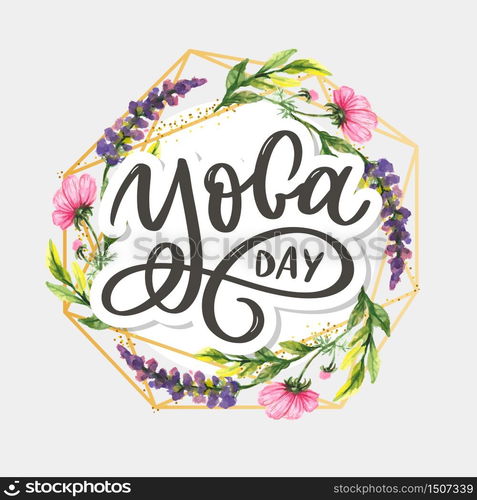 Lettering Yoga. Vector background International Yoga Day. Vector design for poster, T-shirts, bags. Yoga typography. Vector elements for labels, logos, icons. Lettering Yoga. Vector background International Yoga Day. Vector design for poster, T-shirts, bags. Yoga typography. Vector elements for labels, logos, icons, badges.