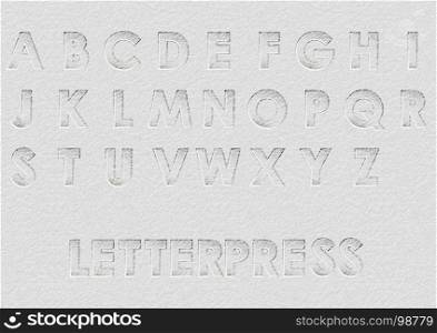 letterpress. alphabet on abstract background. 10 EPS