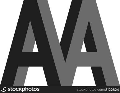 Letters a aa m logo, construction building 3d logo icon