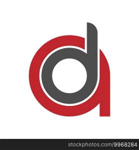 letters A and D. Flat design for logo, brand or label. Vector illustration