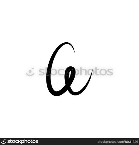letters c and v cv initials logo icon design