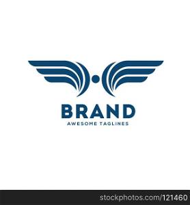 letters H with wings logo vector, Creative Letter H with wings design element. letter H Corporate branding identity Vector template