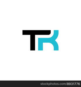 letters t and k tk logo vector design