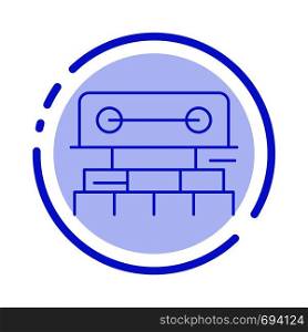 Level, Construction, Tool, Scale, Water Blue Dotted Line Line Icon