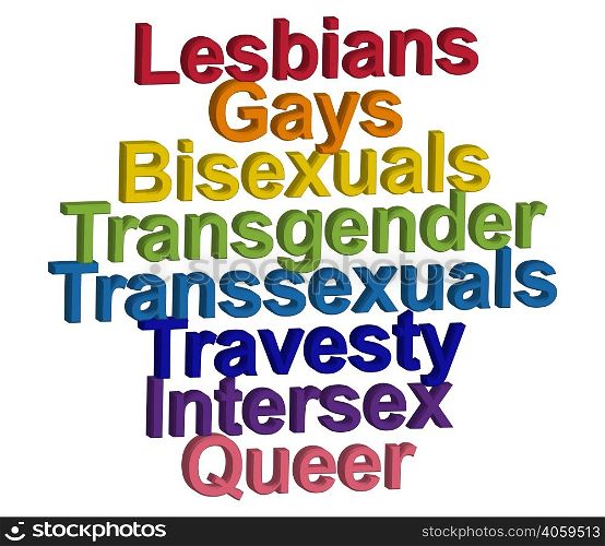 LGBT concept, motivating phrase in the colors of the rainbow. Decoding abbreviations LGBT. Lesbian, Gay, Bisexual, Transgender, Transsexual, Travesty, Intersex, Queer