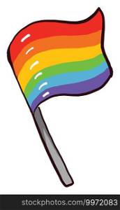 LGBT flag, illustration, vector on white background