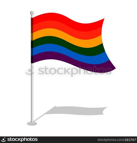 LGBT Flag. Official symbol of homosexual community. Traditional paced flag for gay and lesbians 