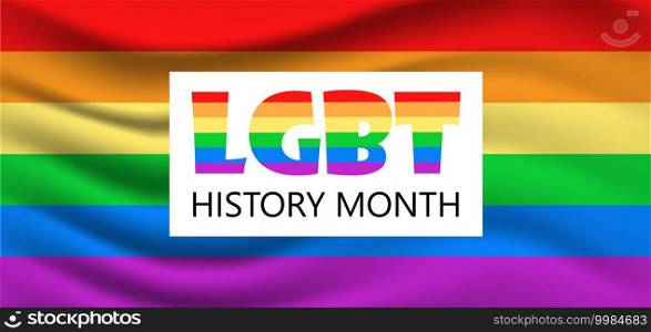 LGBT flag vector banner, poster, web on the white background. Background are painted in LGBT pride rainbow colors. Illustration for history month is celebrated.. LGBT flag vector banner, poster, web on the white background. Background are painted in LGBT pride rainbow colors.