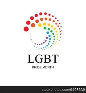 LGBT Pride Month, Celebrated annually. LGBT Human rights and tolerance Illustration