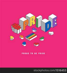 LGBT Pride Month illustration with typography text in rainbow color. Poster, card, banner and background. Dot in comic style. Vector illustration - Vector - Vector