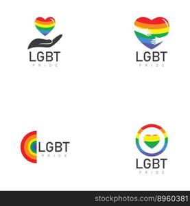 LGBT pride rainbow flag logo icon