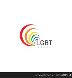 LGBT pride rainbow flag logo icon