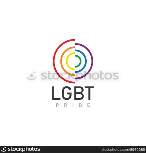 LGBT pride rainbow flag logo icon