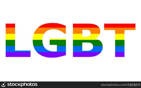 LGBT rainbow flag in color