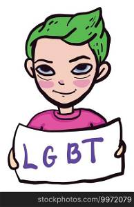 LGBT sign, illustration, vector on white background