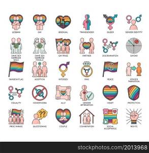 LGBT , Thin Line and Pixel Perfect Icons