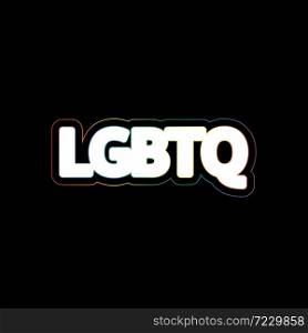 LGBTQ conceptual design with rainbow colors vector illustration