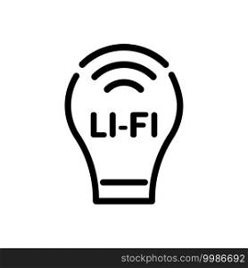 li-fi light bulb. Internet communication. Vector illustration. Stock image. EPS 10.