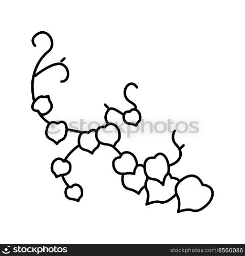 liana plant line icon vector. liana plant sign. isolated contour symbol black illustration. liana plant line icon vector illustration