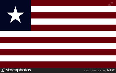 Liberia flag image for any design in simple style. Liberia flag image