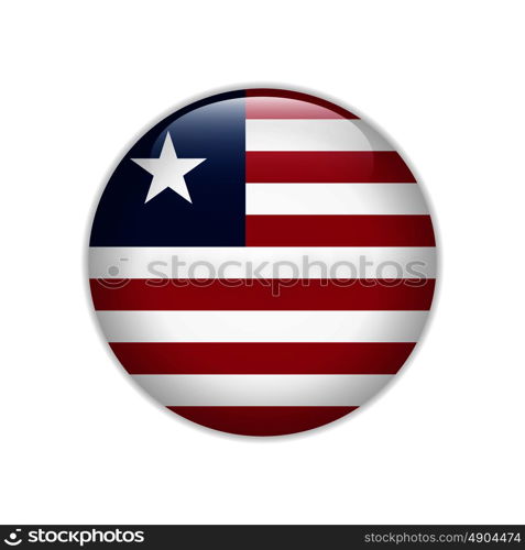 Liberia flag on button