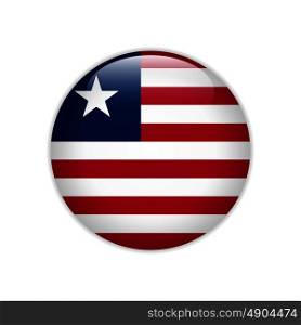 Liberia flag on button