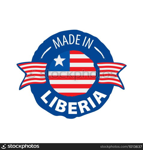 Liberia flag, vector illustration on a white background. Liberia flag, vector illustration on a white background.