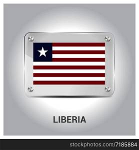 Liberia flags design vector