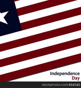 Liberia independence day with flag vector illustration for web. Liberia independence day