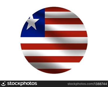Liberia National flag. original color and proportion. Simply vector illustration background, from all world countries flag set for design, education, icon, icon, isolated object and symbol for data visualisation