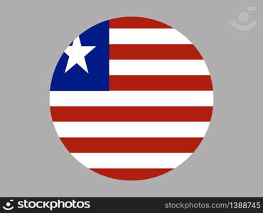 Liberia National flag. original color and proportion. Simply vector illustration background, from all world countries flag set for design, education, icon, icon, isolated object and symbol for data visualisation