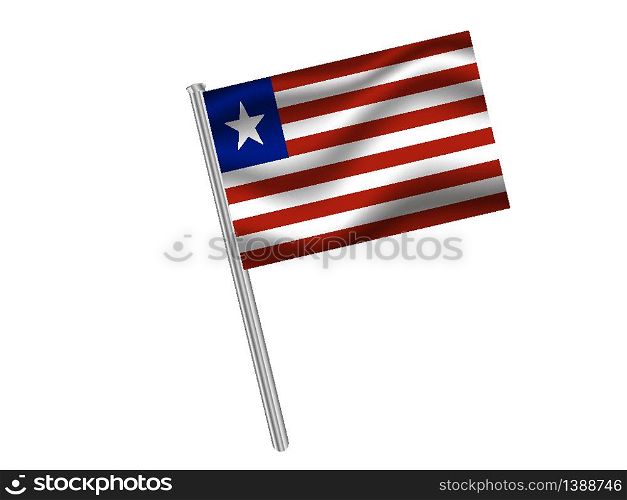 Liberia National flag. original color and proportion. Simply vector illustration background, from all world countries flag set for design, education, icon, icon, isolated object and symbol for data visualisation