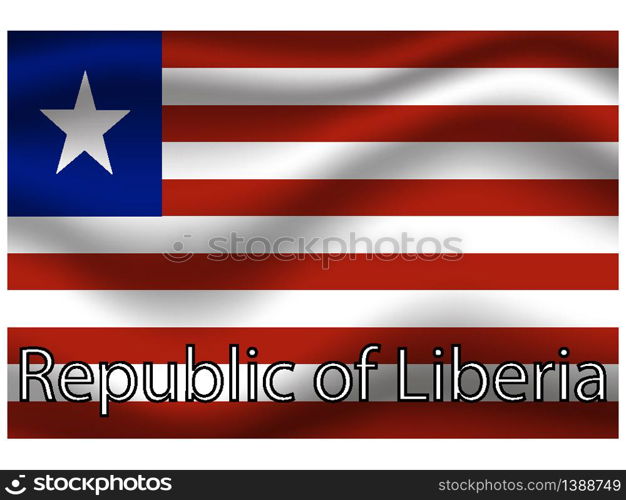 Liberia National flag. original color and proportion. Simply vector illustration background, from all world countries flag set for design, education, icon, icon, isolated object and symbol for data visualisation