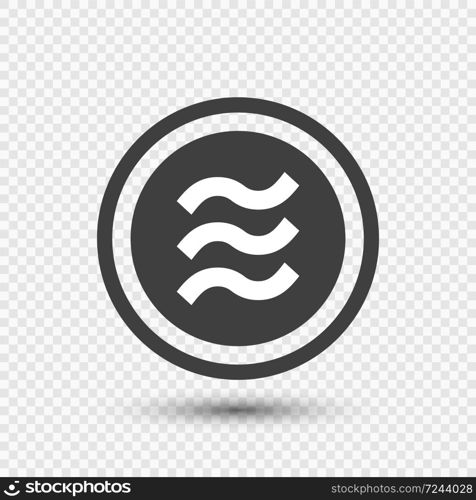Libra coin.logo finance on transparent background.vector Illustrator