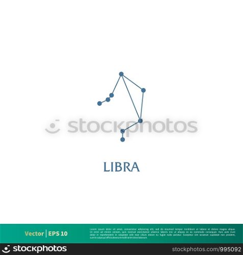 Libra - Constellation Star Icon Vector Logo Template Illustration Design. Vector EPS 10.