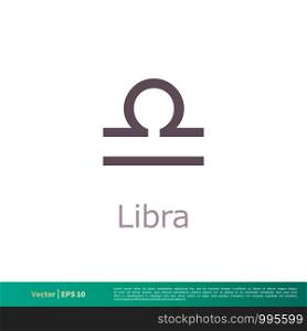Libra - Zodiac Sign Icon Vector Logo Template Illustration Design. Vector EPS 10.